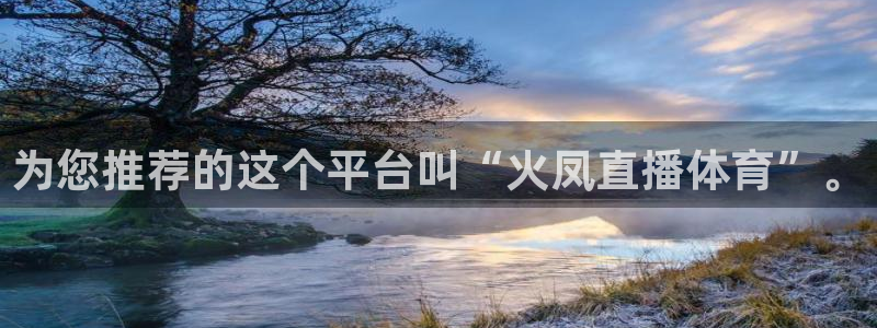 为您推荐的这个平台叫“火凤直播体育”。